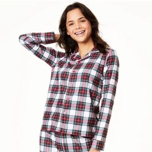 Family Pajamas Women’s Stewart Plaid Pajama Top - Small